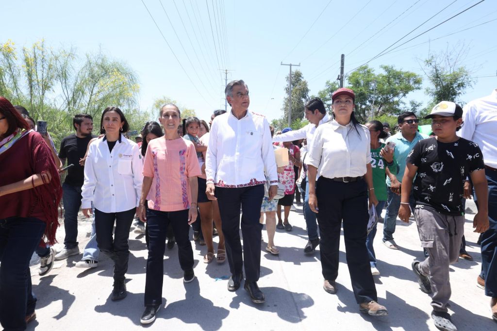 La presidenta Claudia y el gobernador Américo visitan a damnificados de&nbsp;Reynosa